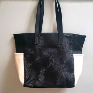 New Opening Ceremony Collab E Lauder Tote Bag Purse Black/Ivory Block Rare